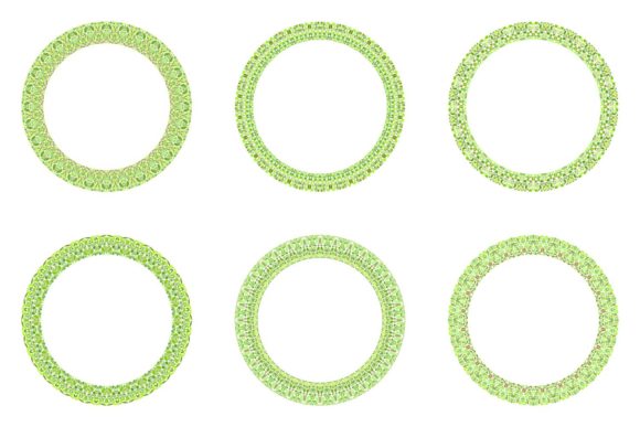 6 Round Floral Borders: Enhancing Design with Versatile Vector Assets