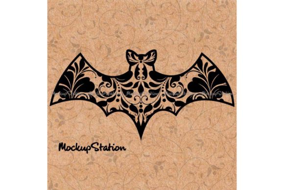 Bat Floral Lace Halloween Mandala: A Versatile Design for Seasonal Crafting