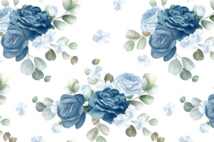 Blue Floral and Leaves Seamless Pattern: Elevating Digital and Physical Design