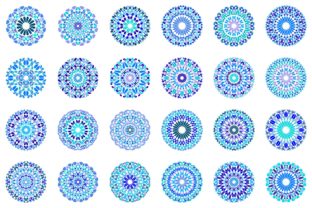 Elevating Brand Identity with 24 Blue Floral Mandala Logo Templates