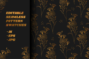 Elevating Design Projects with the Golden Luxury Floral Pattern Collection