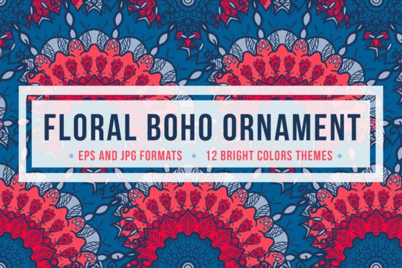 Floral Boho Ornament: Versatile Vector Assets for Creative and Commercial Projects