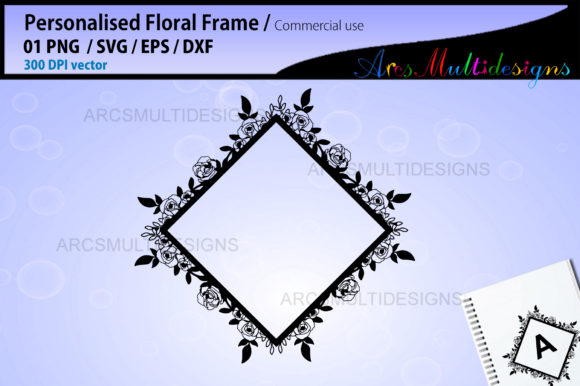 Floral Frames Template: Digital Design Assets