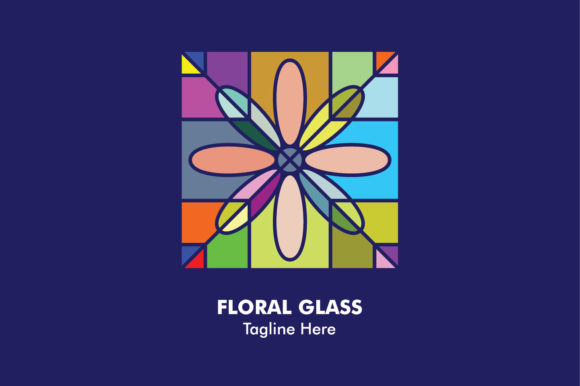 Floral Glass Deep Blue Background Vector Design Guide
