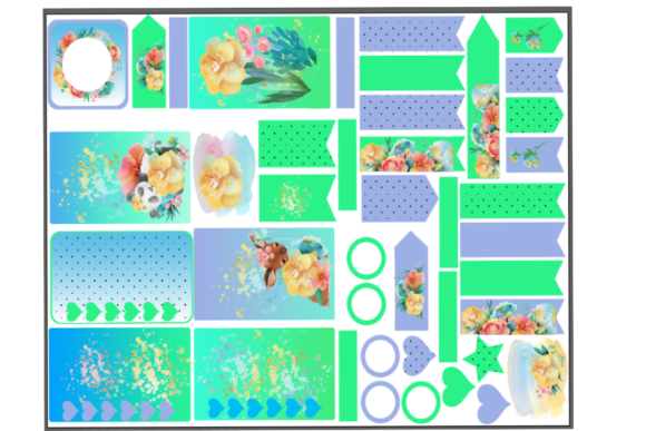 Floral Splatter Planner Stickers 2: Versatile Organization for Every Planning Style