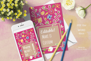 Happy Mother s Day Pink Floral Cards: Integrating Editable Templates into Your Greeting Workflow
