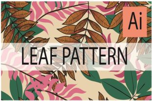 Leaf Pattern Design Floral: Simple AI Vector Assets