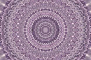 Light Purple Floral Mandala Background: Elevating Design with Symmetrical Vector Art