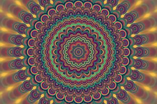 Psychedelic Floral Mandala Background: Choosing High-Resolution Assets for Professional Design