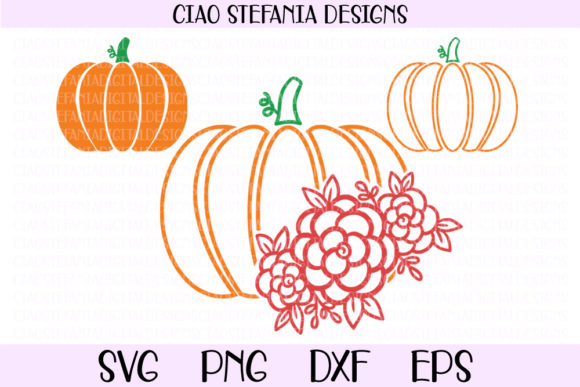 Pumpkin Floral Fall Bundle: Digital Cutting Files