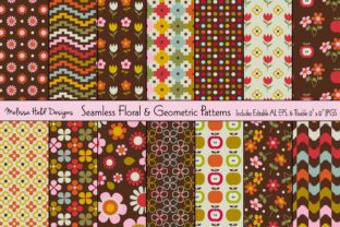 Seamless Floral Geometric Patterns for Creative Projects