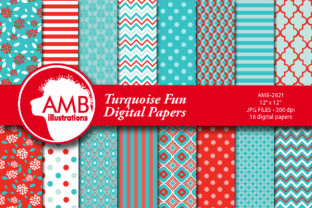 Turquoise Fun Floral Patterns for Creative Projects