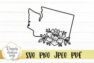 Washington State Floral Outline: Digital Cutting File