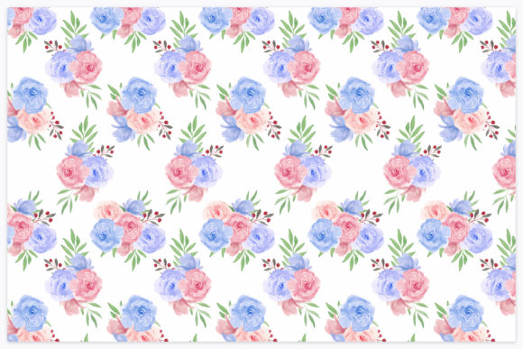 Watercolor Rose Floral Seamless Pattern: Elevating Modern Design with Timeless Botanical Art
